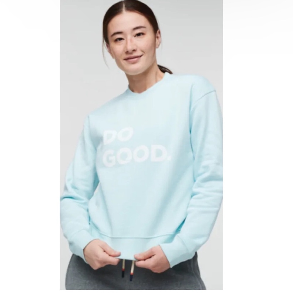 Cotopaxi Women's Do Good Crew Sweatshirt Ice Blue Organic Cotton Blend XLarge - Picture 9 of 9